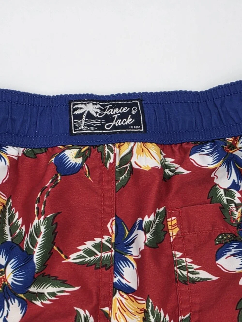 Janie and Jack boys' tropical print swim trunks size 8
